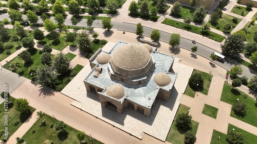 Naklejka Chorsu Bazaar is located in the city of Shahrisabz, Uzbekistan. The building was constructed in 1602.