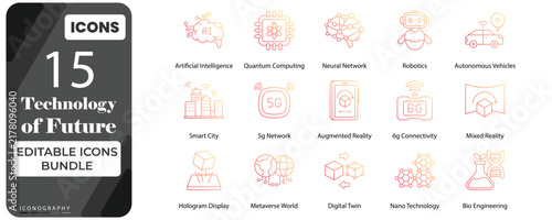 Future Technologies Gradient Icon Set