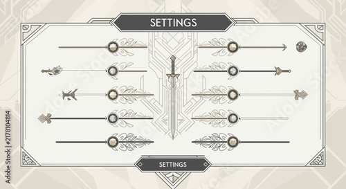 Detailed user interface settings dashboard with multiple controls.