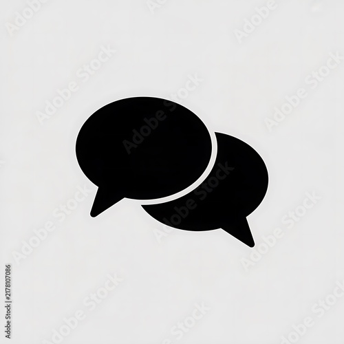 Black speech bubble chat icon symbol