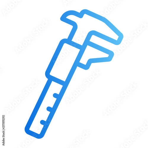 Vernier caliper Line Gradient Icon