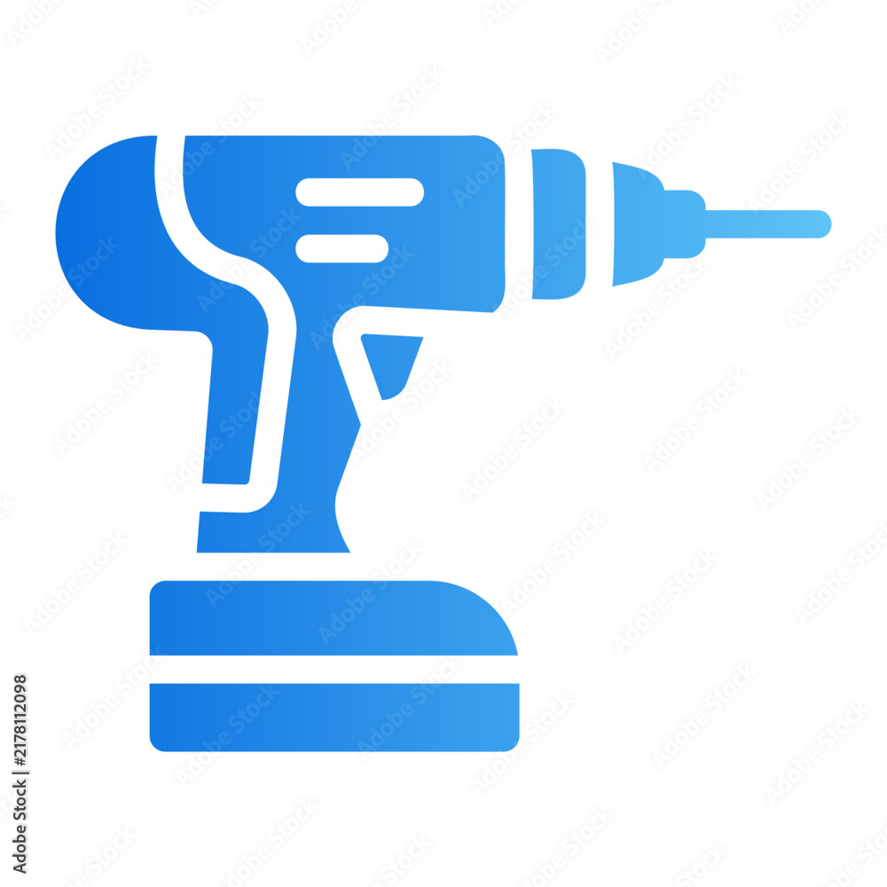 Obraz premium Power drill Line Gradient Icon