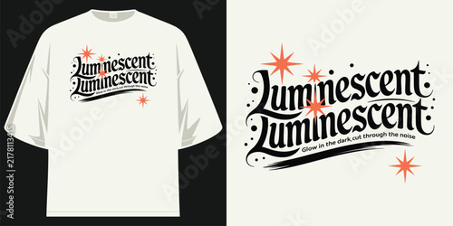 luminescent glow in the dark cut through the noise retro vintage aesthetic apparel graphic design vector illustration artwork t shirt design vector illustration artwork