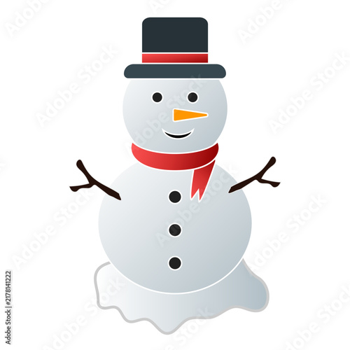 Premium holiday snowman vector asset