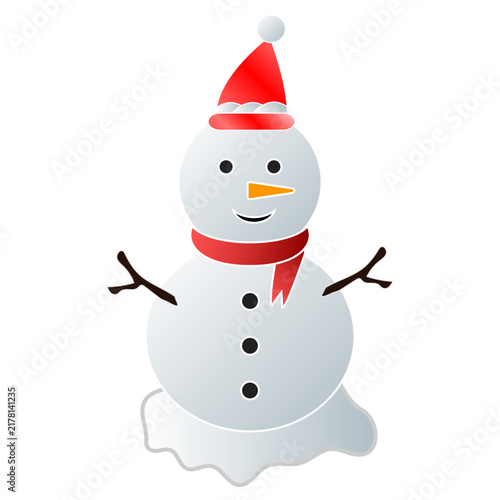 Simple festive snowman vector artwork