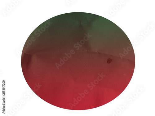 Abstract circular gradient background transitioning from green to red isolated on transparent background