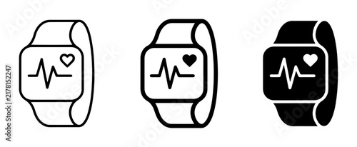 Smartwatch Icons, Heart Rate Monitor, Fitness Tracker, Health Gadget