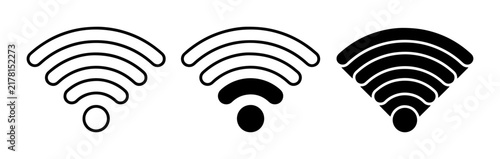Wi-Fi Signal Icons, Wireless Connectivity Symbols, Network Strength Indicators