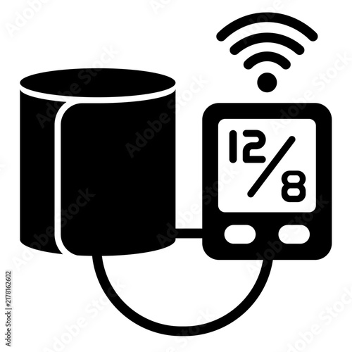 Bild auf Leinwand Wireless Digital Blood Pressure Monitor Icon