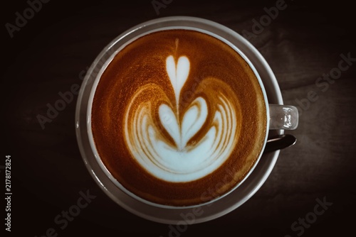 Canvastavla dessert, cappuccino, breakfast, coffee, cup, drink, tea, cafe, white, food, beve