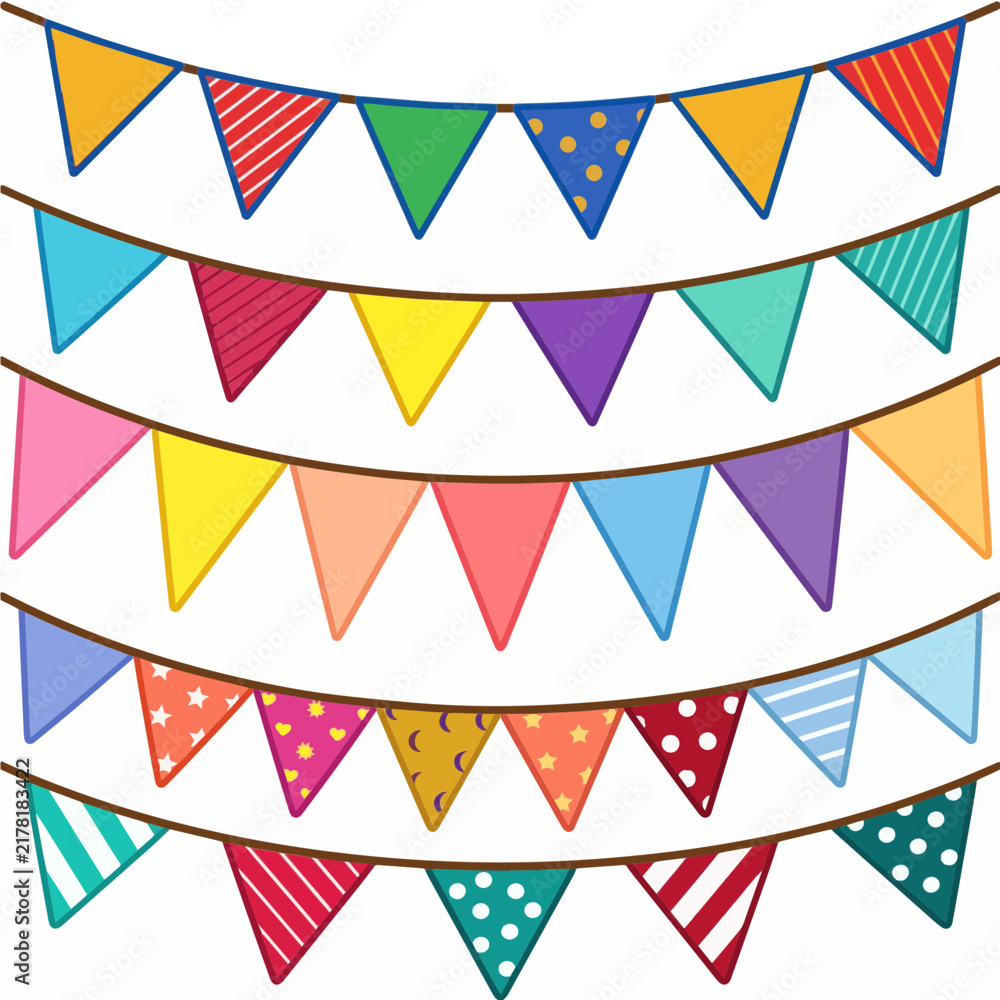 Obraz premium bunting flags set