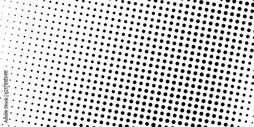 fun beautiful black and white shadow halftones retro pop art funky urban colorful comic book. Dotted halftone gradient texture. Vanishing polka dot background. Repeating dots gradation pattern backgro