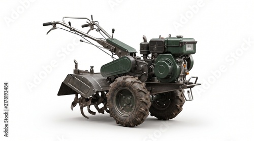 Tapety artystyczne Two wheel power tiller for rice fields