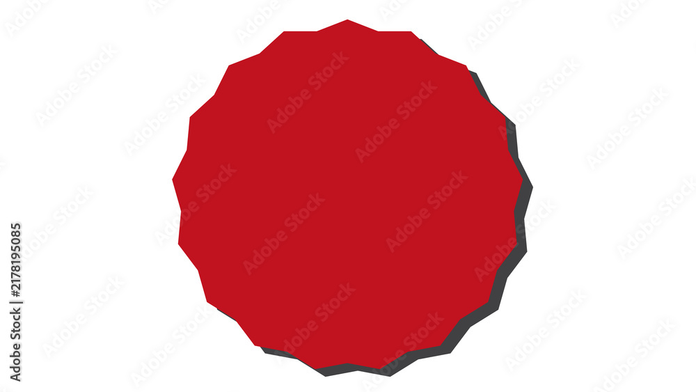 Obraz premium Classic red guarantee badge seal stamp with shadow isolated on white background guarantee guilloche certificate approval security authentic official document template circular agreement