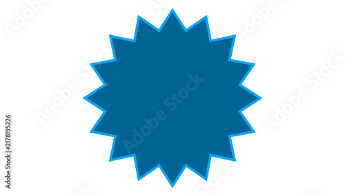 Dark blue sun starburst shape label badge sticker icon graphic element with sunburst shape badge design starburst discount promotion illustration template abstract creative decorative