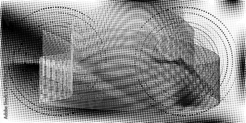 Basic halftone dots effect in black and white color. Halftone effect. Dot halftone. Black white halftone.Background with monochrome dotted texture. eps10