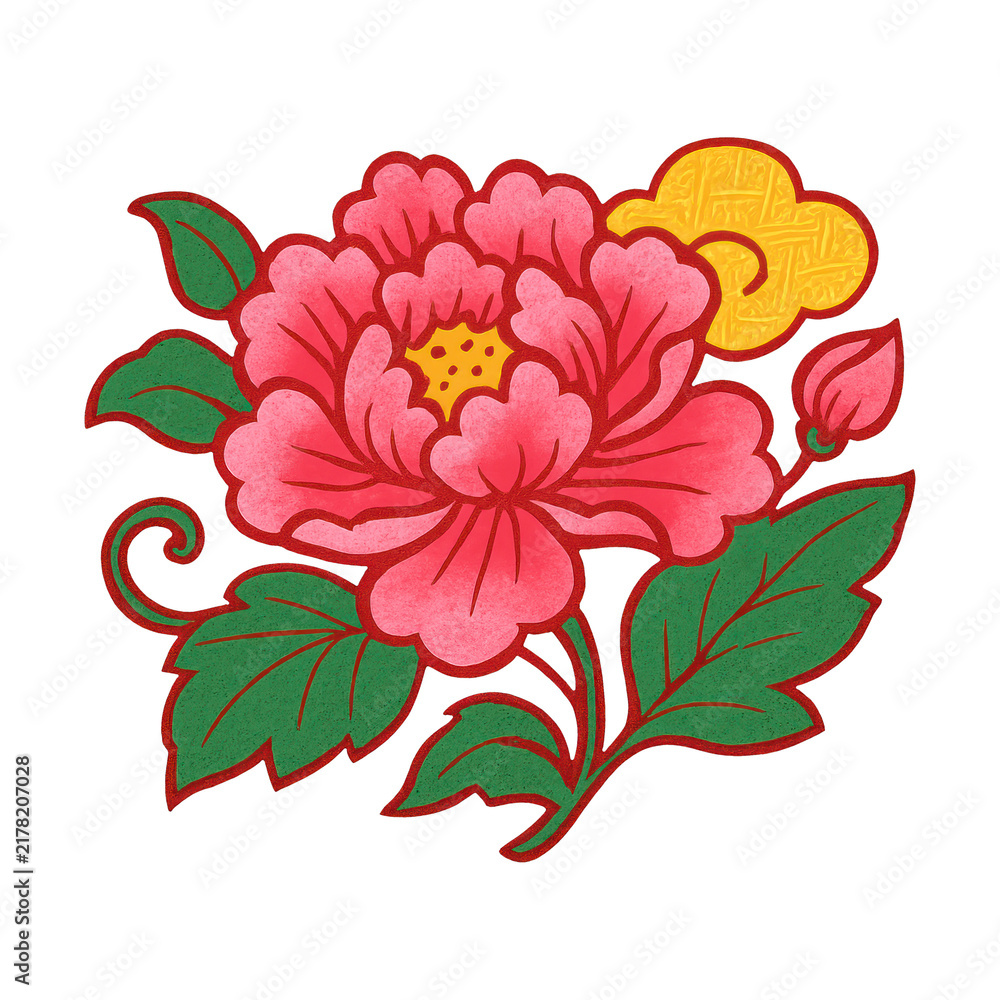 Obraz premium PNG Vibrant floral illustration design