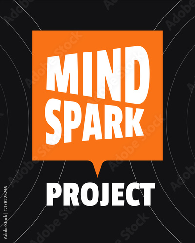 Mind Spark Project Social Media Post Template with Bold Typography