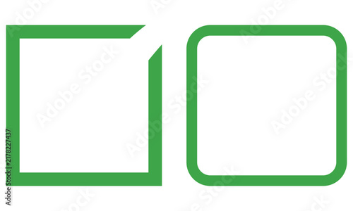 Geometric Green Shapes: Sharp and Rounded