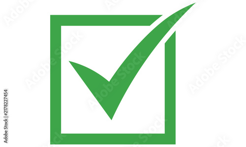 Green Check mark in Square Box