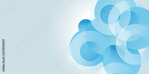 Modern technology abstract background with overlapping geometric designs and modern glowing white circle lines. Minimalist and futuristic design. Vector illustration EPS. 3