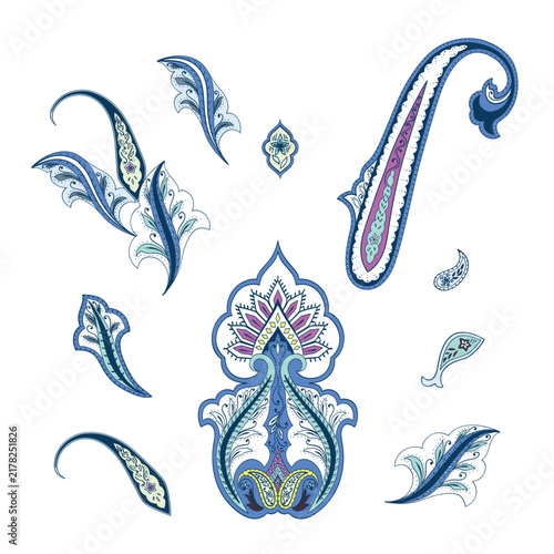 Paisley collection. Vector illustration, ethnic motif