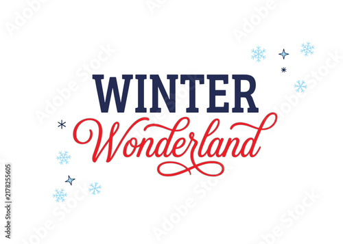 Winter Wonderland Christmas Holiday Typography Banner