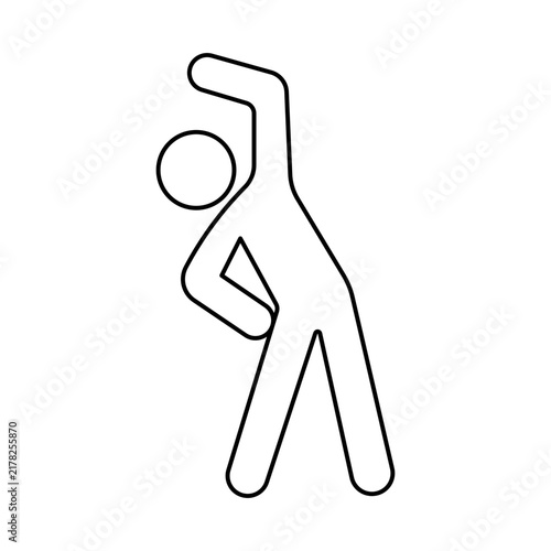 Exercise Icon, Exercise and Fitness Training for Health, Wellness and Active Lifestyle, Modern Exercise Workout Concept for Physical Activity and Fitness Training, vector