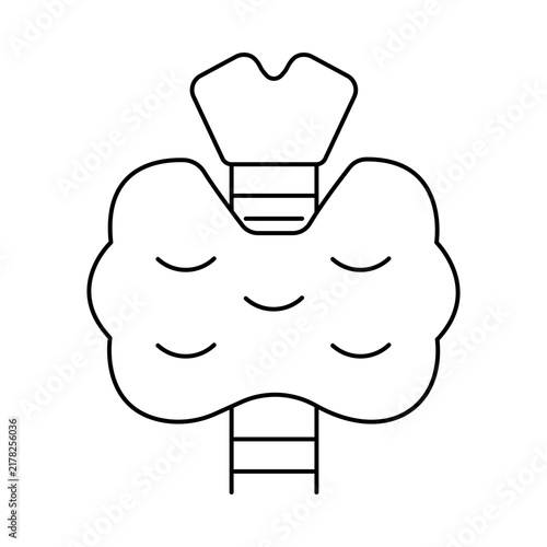 Thyroid Gland Icon, Thyroid Gland Anatomy and Endocrine System Medical Illustration, Human Thyroid Gland for Hormone Regulation, Metabolism and Healthcare Concepts, vector