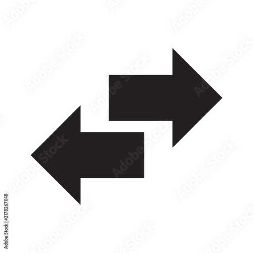 фотографія Bidirectional Solid Arrows Icon.