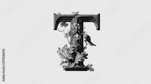 Letter T prompt (white background).