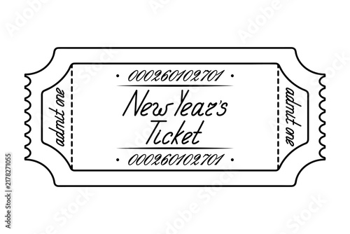 New Year party ticket 