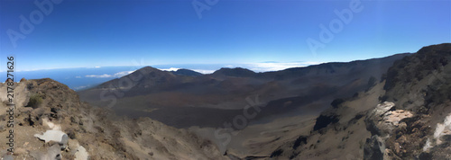 Photography panoramic view of the mountains in winter