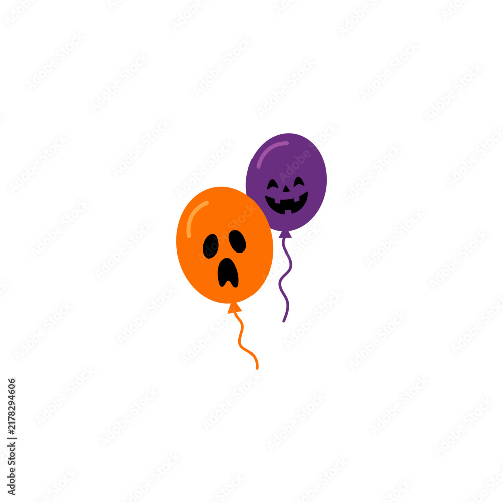 Naklejka premium Haloween Ballon Illustrations