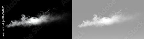 Smoke bright white cloud made of thick fog and soft mist with natural steam flowing around the edges