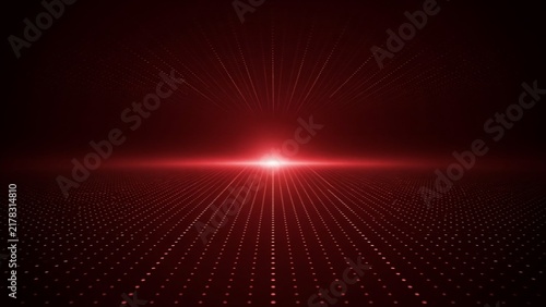 Stunning digital abstract light rays spreading from central bright source against transparent background