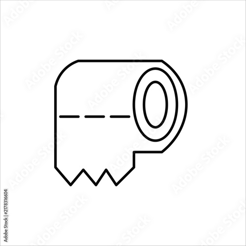 toilet papper icon. simple flat line vector