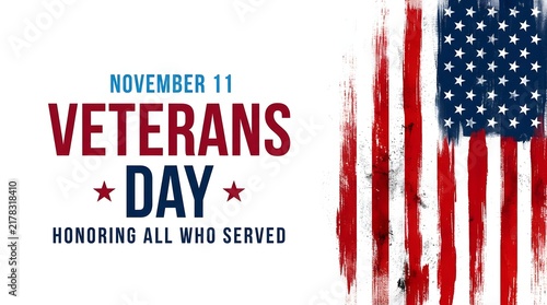 A respectful tribute to american veterans this veterans day with a vintage distressed flag and a message of gratitude and remembrance
