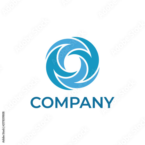 This contemporary logo features a dynamic swirl design, ideal for companies seeking a modern and professional visual identity that embodies innovation and growth in their services.