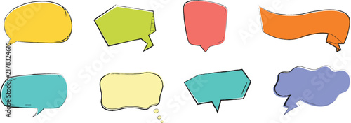 Colorful Comic Speech Bubble set