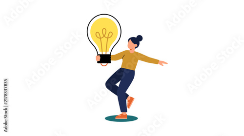 Man Reaching Out to Catch Creative Ideas and Business Inspiration Symbols