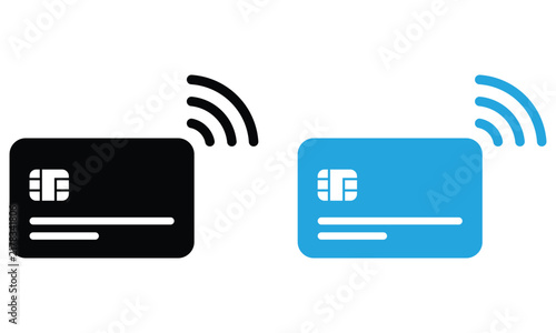 Contactless Credit Card Payment Icons Set