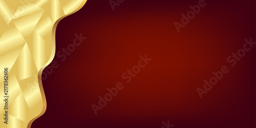 Canvastavla Elegant certificate background featuring a deep maroon gradient complemented by a golden geometric wave border