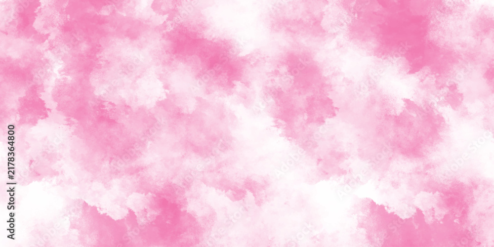 Fototapeta premium Pink background with space Soft blurred abstract pink roses background. Watercolor painted background. Abstract pink watercolor illustration banner
