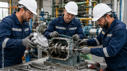 Obraz na płótnie Industrial Maintenance Team