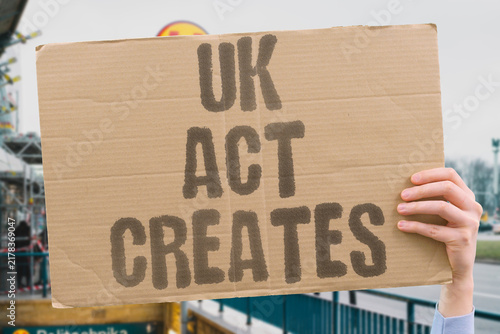 Obraz na płótnie "UK act creates" New legal entities attach liability to operators