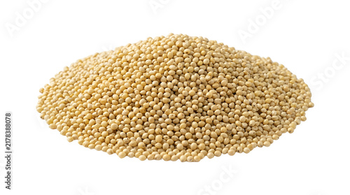 Organic Quinoa Seeds Heap Pile Isolated.