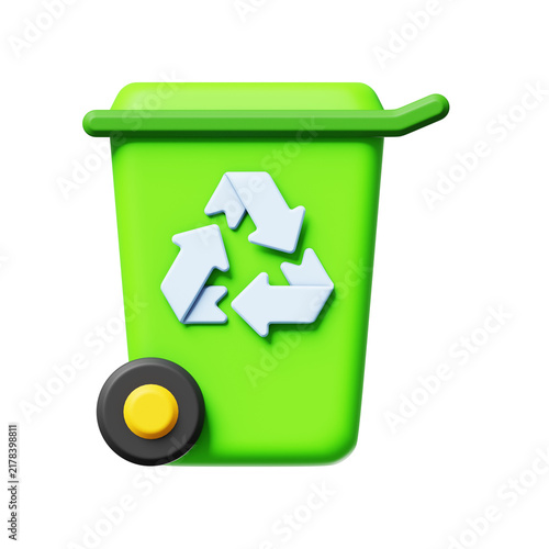Recycle Trash 3D Illustration