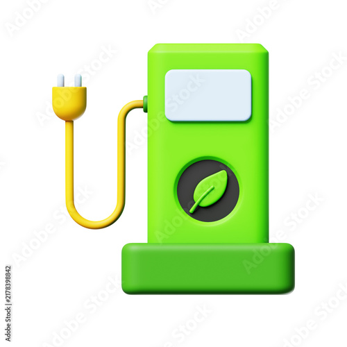 Charger EV-Station 3D Illustration