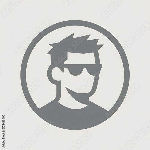 Modern young man with sunglasses in a profile avatar
